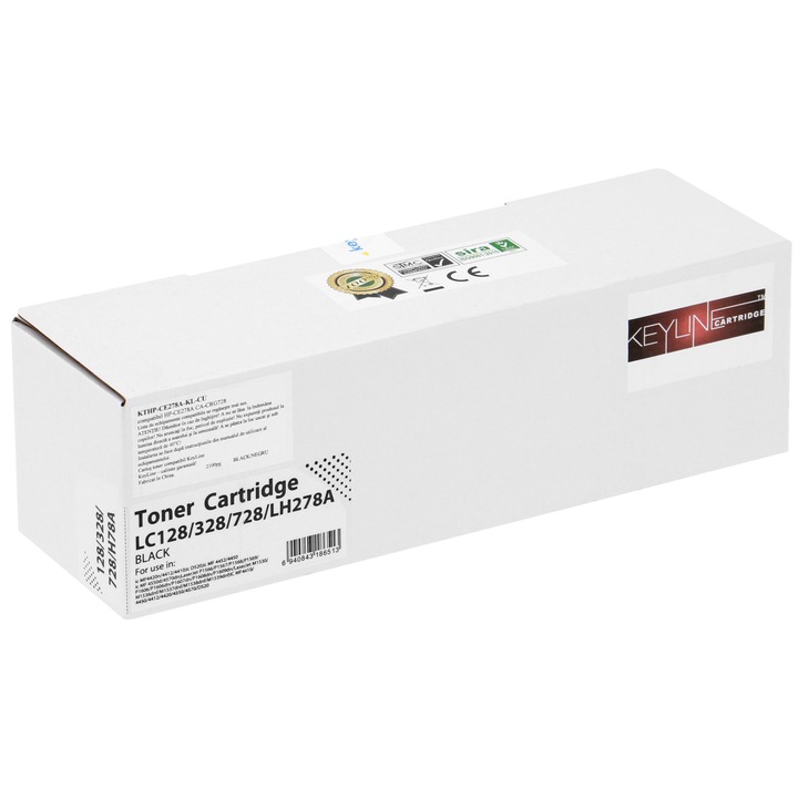 Cartus toner compatibil KeyLine Black HP78A CE278A CA-CRG728 2100pag, pt Canon MF4410/MF4430/MF4450/MF4550/MF4570/MF4580 si pt HP LaserJet Pro M1536DNF/P1566/1606DN