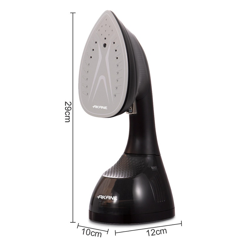 Aparat de calcat vertical cu abu AKANE Calcator cu abur vertical de mana – 1600 W putere, placa ceramica, abur continuu si in impulsuri, lampa indicator – ideal pentru haine, draperii si calatorii