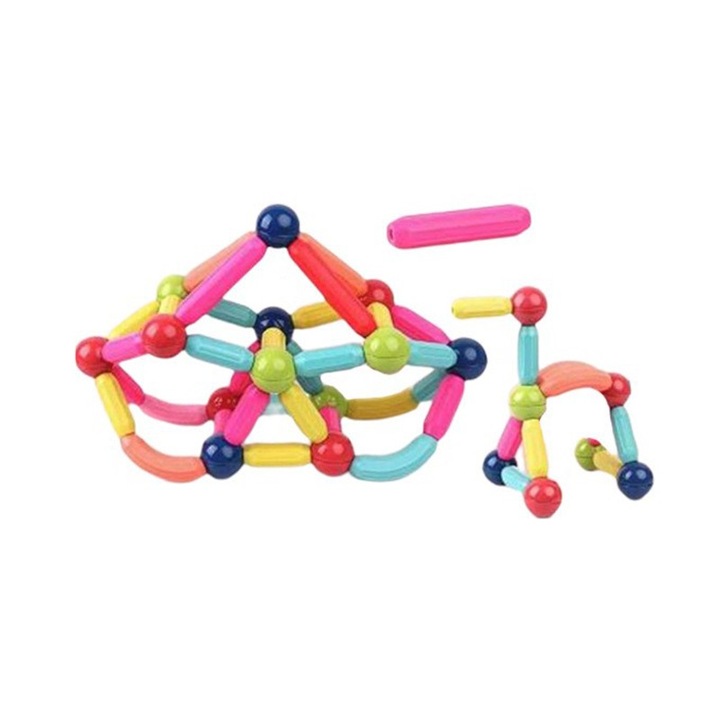 Set de Piese Magnetice Flippy, 103 Piese, Multicolor, Constructor cu Posibilități Nelimitate de Forme