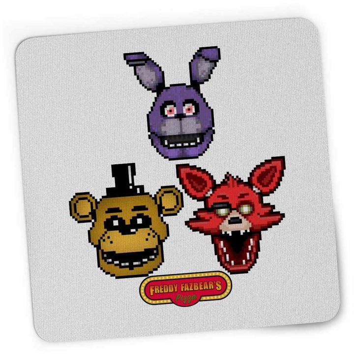 Mousepad Fnaf Pixel Art Five Nights at Freddy Horror Halloween CoolTrend, 21x19cm