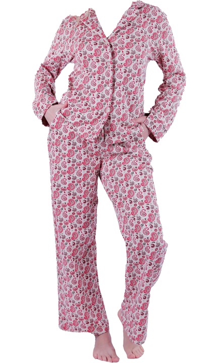 Pijama Bumbac, Produs Egiptean, Femei, Rosu