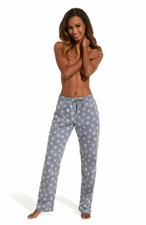 Pantaloni pijama dama, 100% bumbac, Cornette W690-07 Gri, M