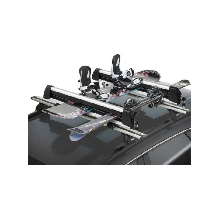Autós sí- és snowboardtartó készlet, kereszt tetőtartó rudakhoz, 560 mm