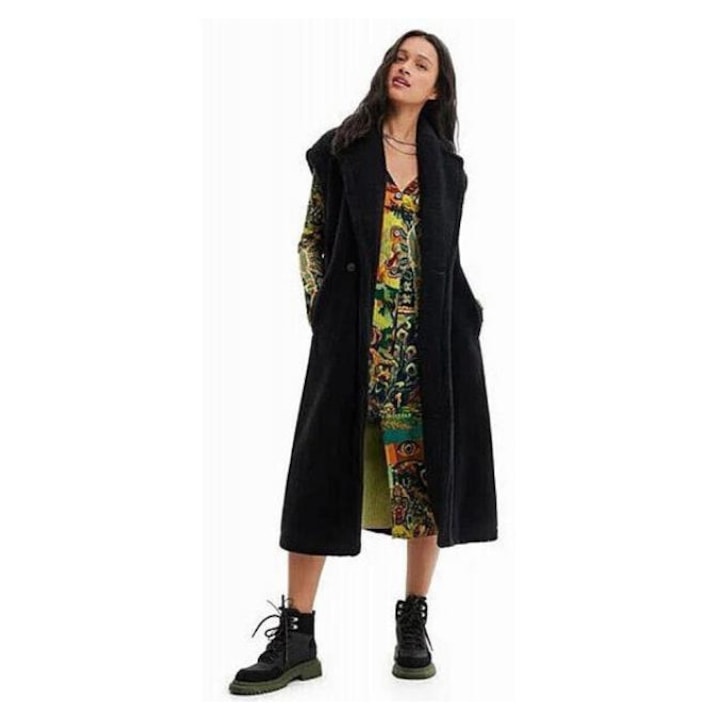 Vesta Desigual M, Negru, din blana artificiala, 22WWEW19