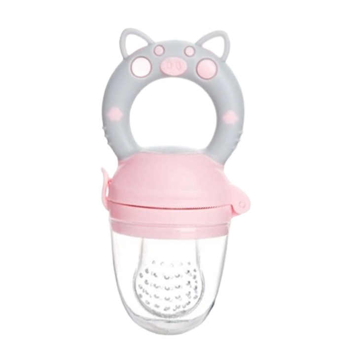 Залъгалка за плодове и зеленчуци с отделение, Neo, пластмасова, розова, M