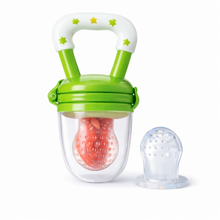 Suzeta pentru fructe si legume cu compartiment, Neo™ BbyBoom®, Silicon, fara BPA, Verde