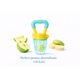 Suzeta pentru fructe si legume cu compartiment, Neo™ BbyBoom®, Silicon, fara BPA, Verde si Galben