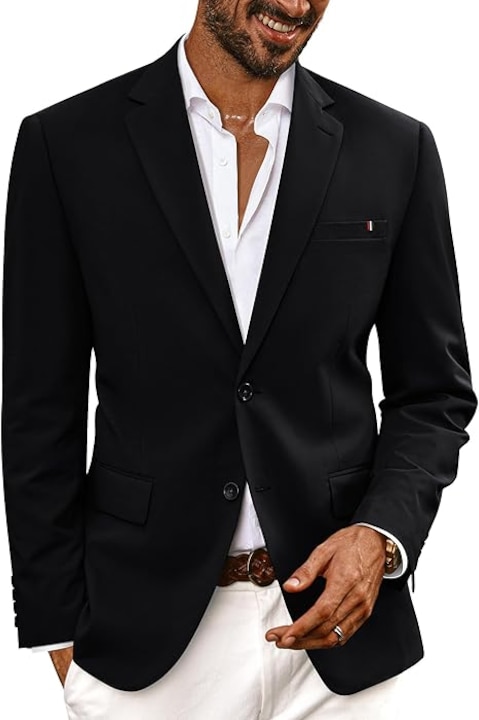 Sacou PJ PAUL JONES, croiala clasica, negru, Negru
