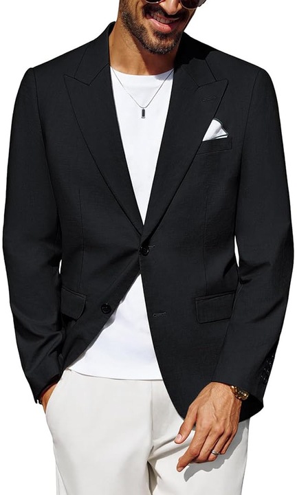 Blazer PJ PAUL JONES, in bumbac, XLdwqfwq, Negru, XL