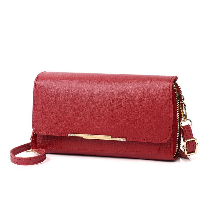 Női táska, Asskanaer, crossbody, vízálló, rózsaszín, 19x11x4cm