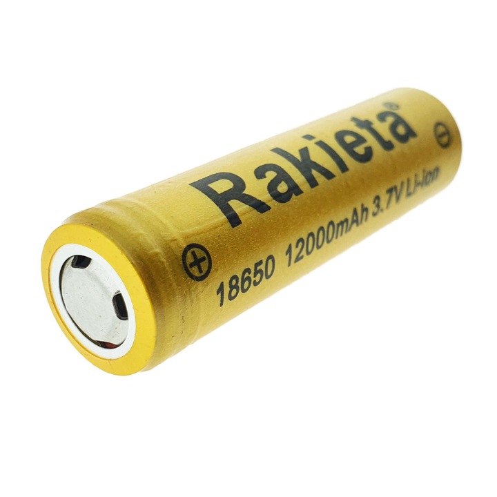 Acumulator 18650 TECLA EDITION 12000 mAh 3.7V Flat Top, pentru dispozitive electronice