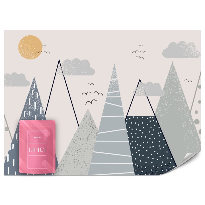 Fototapet Muralo Munti In Stil Scandinav 400x280 Pentru Camera Copiilor