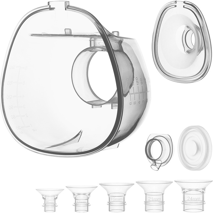 Lionelo Fidi Free Lumi SET, контейнер за мляко, силиконова мембрана, 6 силиконови протектора за гърди, конектор, клапан за помпа за кърма