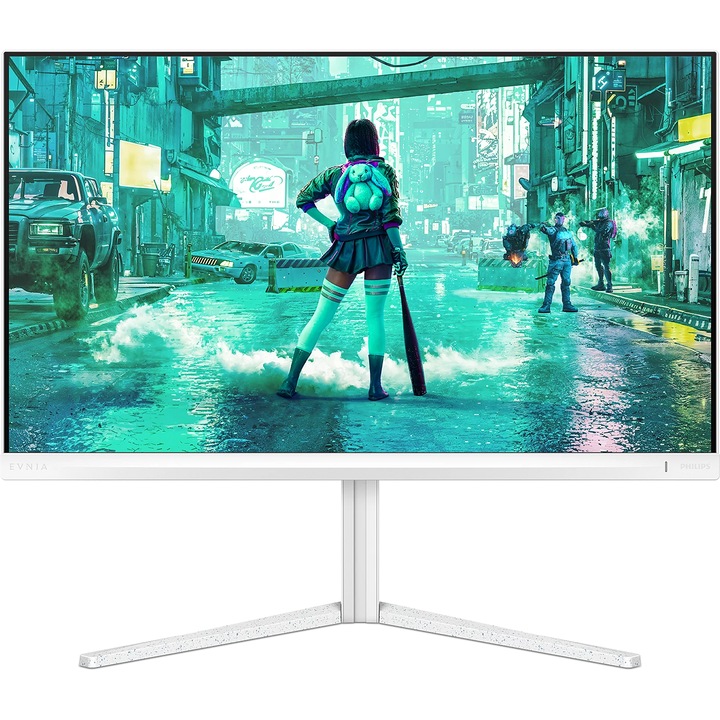 Monitor Gaming Philips Evnia 27M2N3201PL/00, 27", Full HD (1920x1080), Fast IPS, WLED, 180Hz, 1ms, HDR10, Adaptive Sync, Smart Crosshair, Low Blue Light, Flicker-Free, HDMI, DisplayPort, Alb