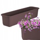 Ghiveci balcon KADAX Evron 60cm, teracota/antracit, rezistent la intemperii, usor