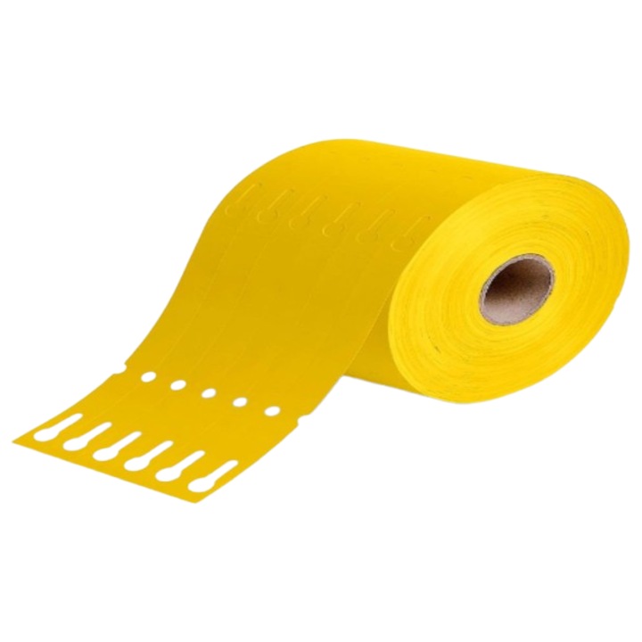 Етикети за примка Isamol Graficas, 17x200 мм, жълти, комплект 2500 бр.