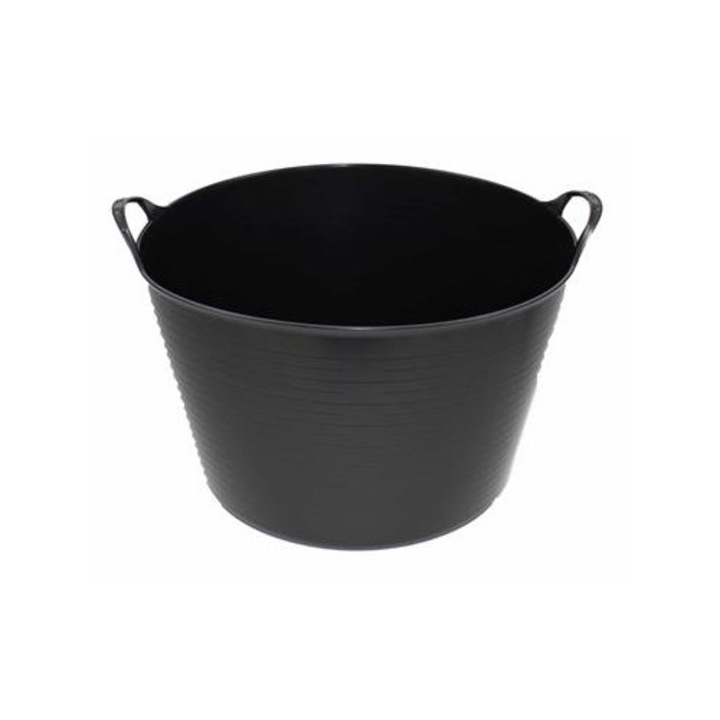 Cos cauciuc flexibil Z-tools, 27L, negru, cu manere