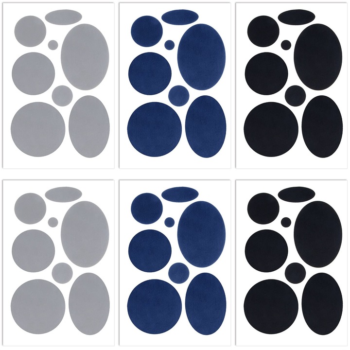 6 db öntapadós nylon folt készlet pehelykabátok javításához, vízálló, különböző méretek