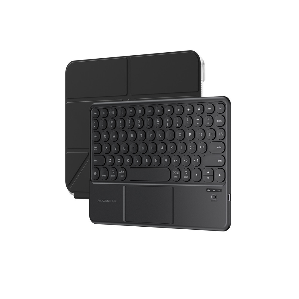 Husa cu tastatura AmazingThing Minimal Case KeyLite Combo compatibila cu iPad Air 13 inch M3 2025, Negru