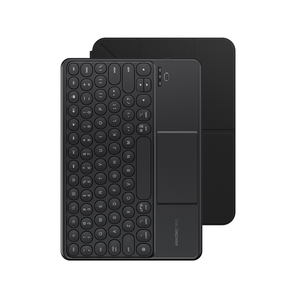 Husa cu tastatura AmazingThing Minimal Case KeyLite Combo compatibila cu iPad Air 13 inch M3 2025, Negru