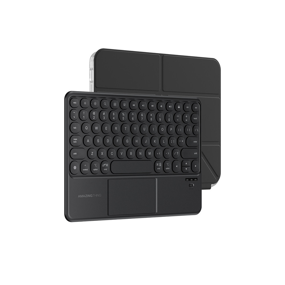 Husa cu tastatura AmazingThing Minimal Case KeyLite Combo compatibila cu iPad Air 13 inch M3 2025, Negru