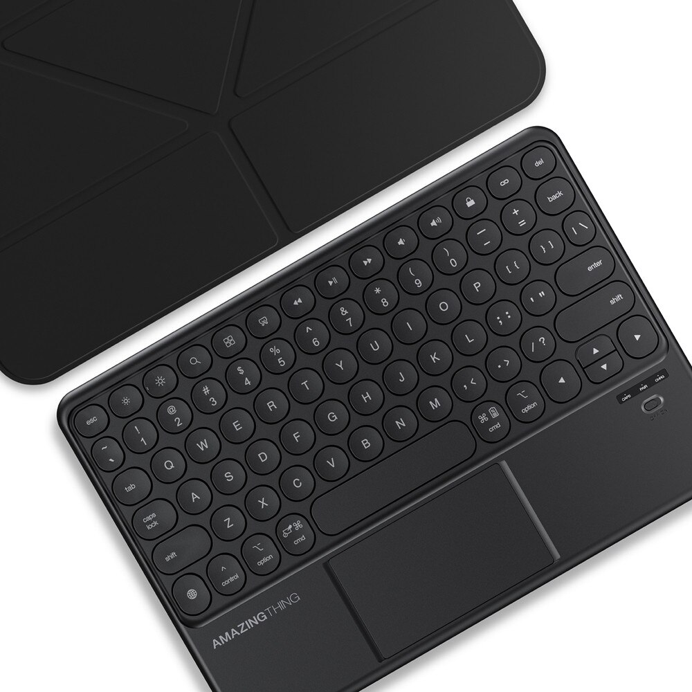 Husa cu tastatura AmazingThing Minimal Case KeyLite Combo compatibila cu iPad 11 inch 2025, Negru