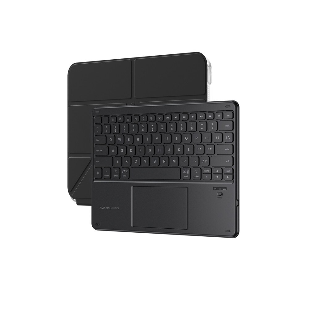 Husa cu tastatura AmazingThing Minimal Case KeyLite Combo compatibila cu iPad 11 inch 2025, Negru