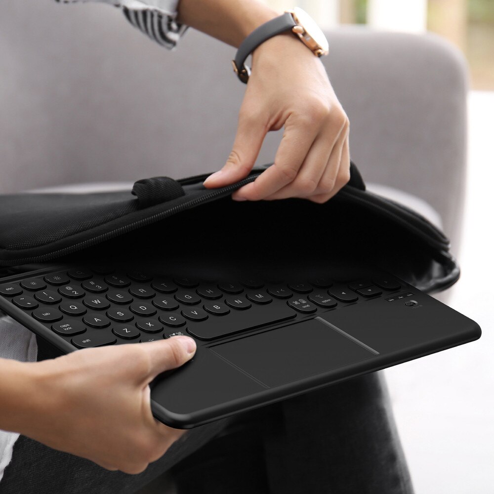 Husa cu tastatura AmazingThing Minimal Case KeyLite Combo compatibila cu iPad 11 inch 2025, Negru