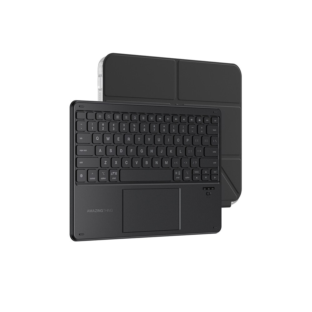 Husa cu tastatura AmazingThing Minimal Case KeyLite Combo compatibila cu iPad 11 inch 2025, Negru
