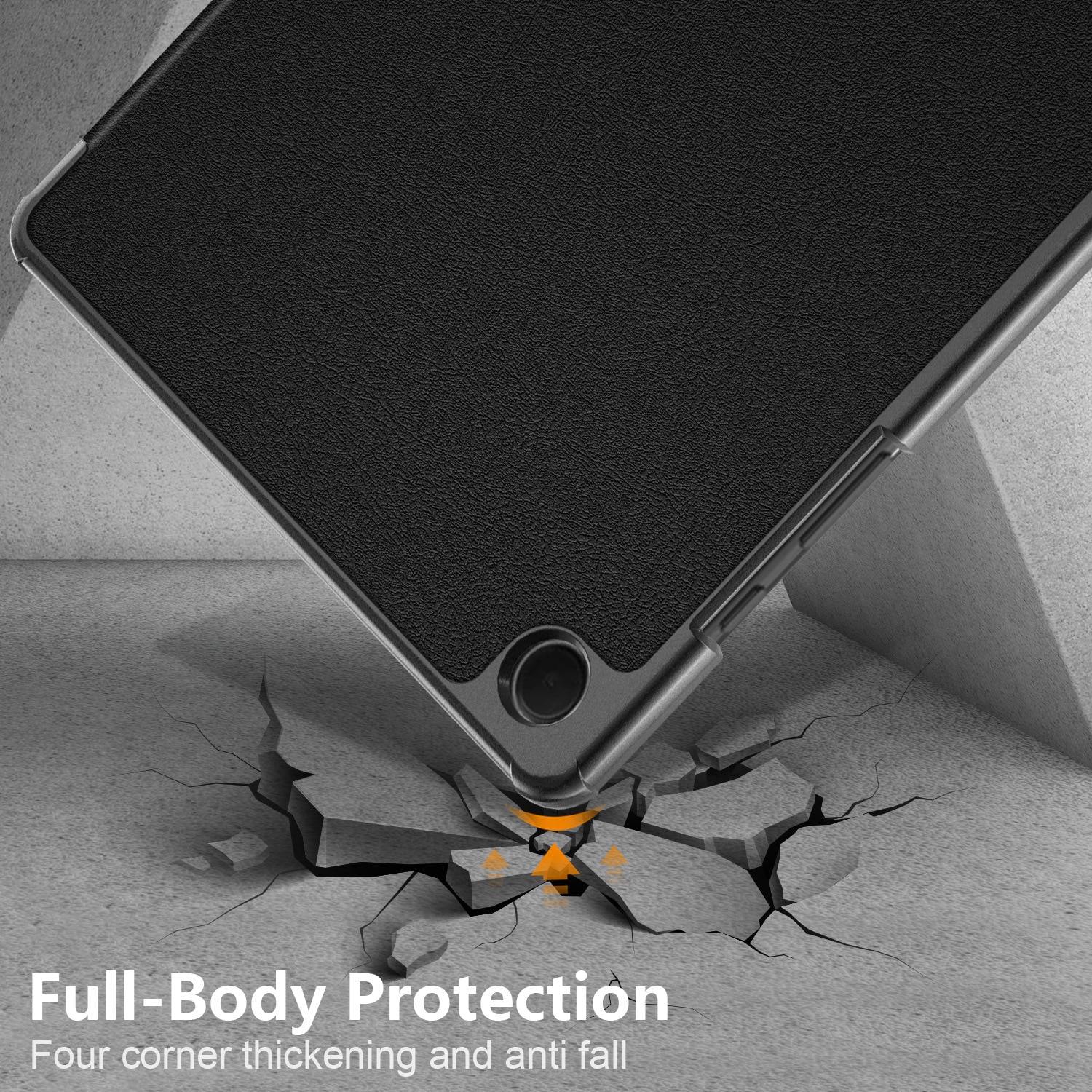 Husa de protectie trifold pentru Samsung Galaxy Tab A11 Plus / A9 Plus 11”, functie Auto Sleep/Wake, usoara, Ochi mari