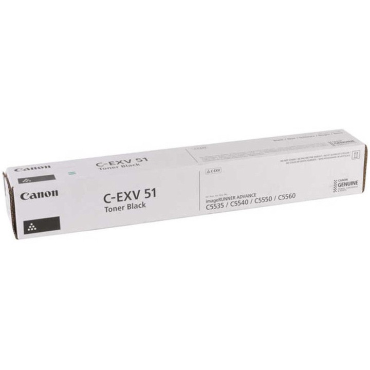 Тонер касета Canon Black C-EXV51BK за IRC5535 / IRC5535i / IRC5540i / IRC5550i / IRC5560i, 69000 стр.