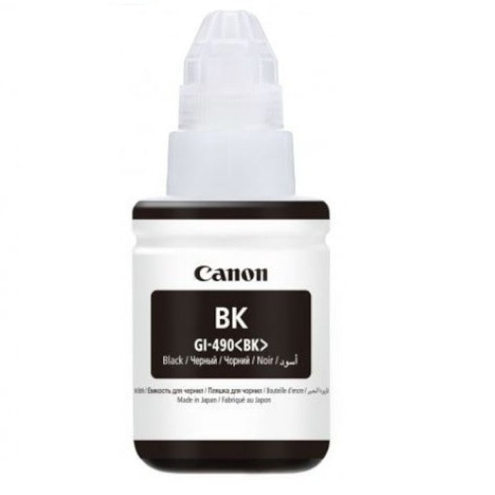 Cartus cerneala Canon GI-490 Black Ink Bottle 6k pt G1400,G2400, G3400