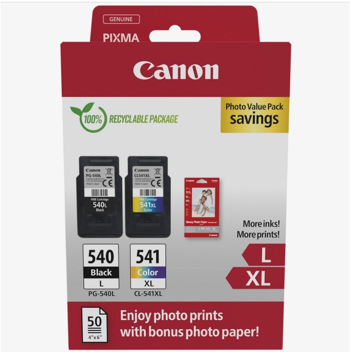 Pachet cartuse cerneala Canon PG540L/CL541XL PHOTO VALUE Pack