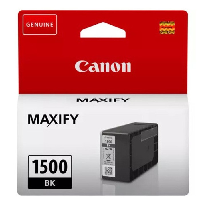 Cartus cerneala Canon PGI-1500XLB, Black Dual Resistant High Density XL Ink Tank, Maxify MB2050/2350