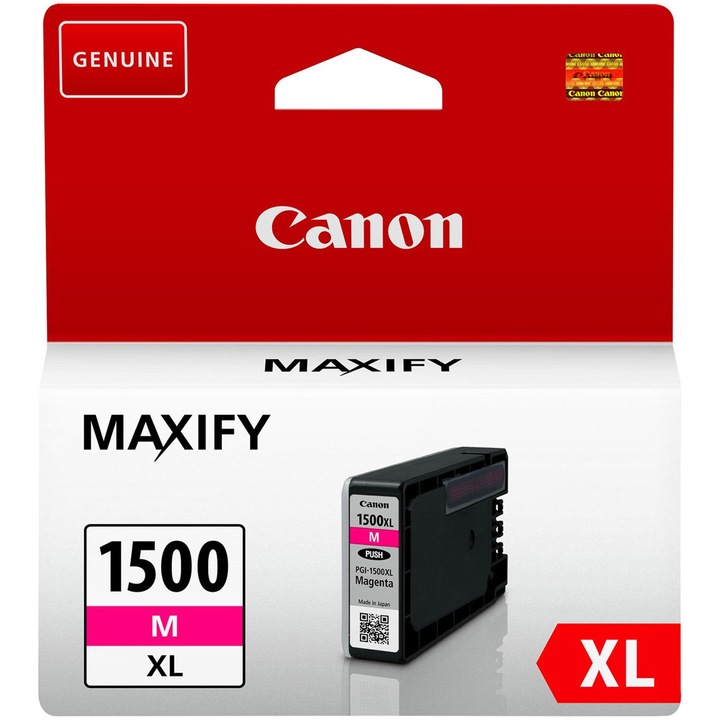 Cartus cerneala Canon PGI-1500XLM, Magenta Dual Resistant High Density XL Ink Tank, Maxify MB2050/2350