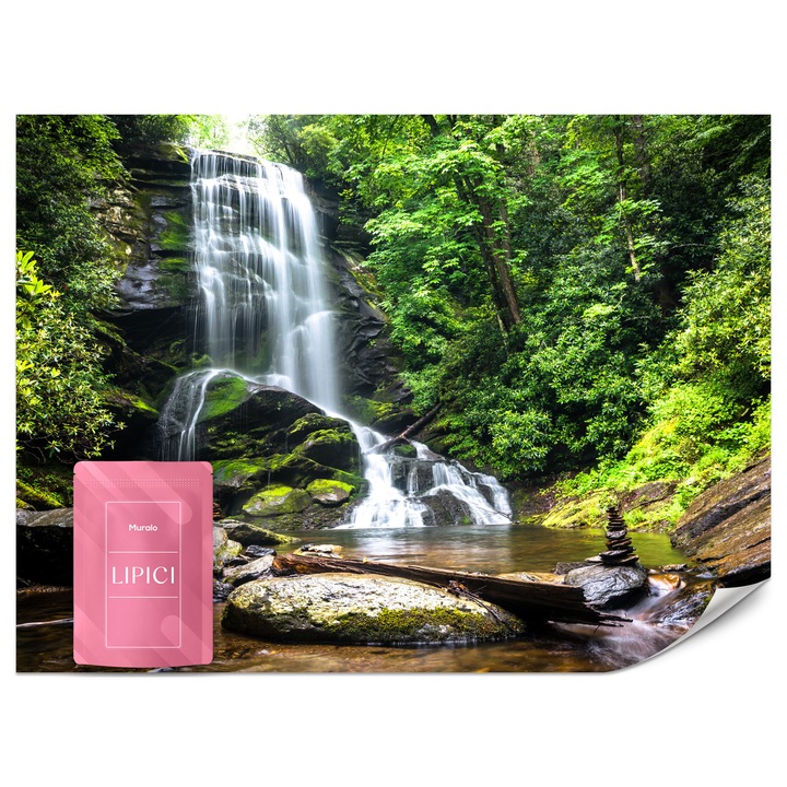 Fototapet Muralo Cascada Munti 350x256 Peisaj Pentru Dormitor Modern