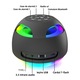 Мултифункционален LED Bluetooth дифузер, FM радио, възпроизвеждане от TF карта/U диск, 7-цветна градиентна нощна светлина, 4 нива на регулируема яркост на екрана, дизайн с двоен будилник, функция за отлагане, гласов контрол, дълъг живот на батерията