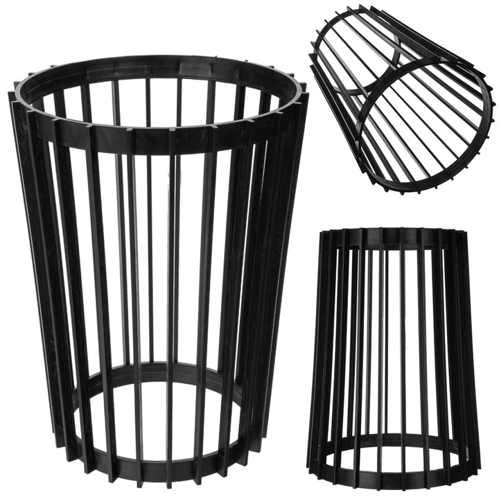 Suport pentru flori KADAX, 54 cm, negru, design modern, rezistent la intemperii, set disponibil