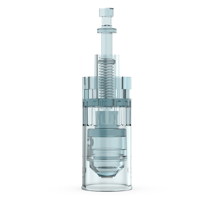 Cartus nano rotund compatibil cu Dr Pen M8, steril, unica folosinta, pentru infuzie ser, transparent, 1 buc