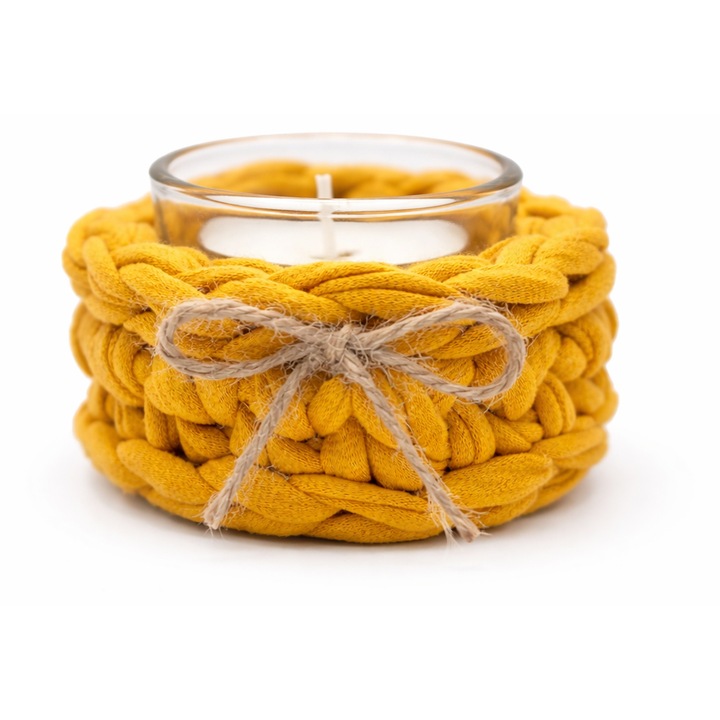 Suporturi crosetat pentru lumanari, Decor Handmade