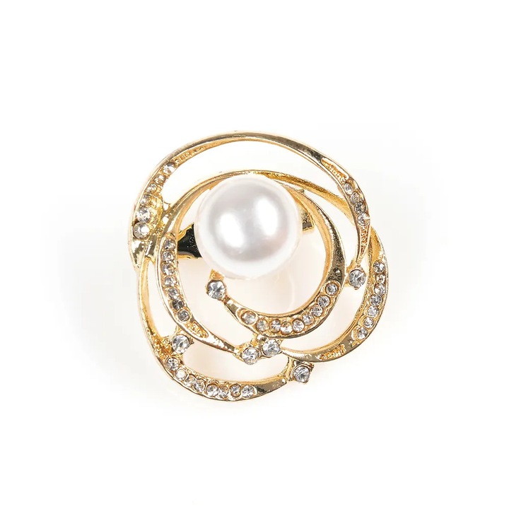 Brosa martisor floare cu perla