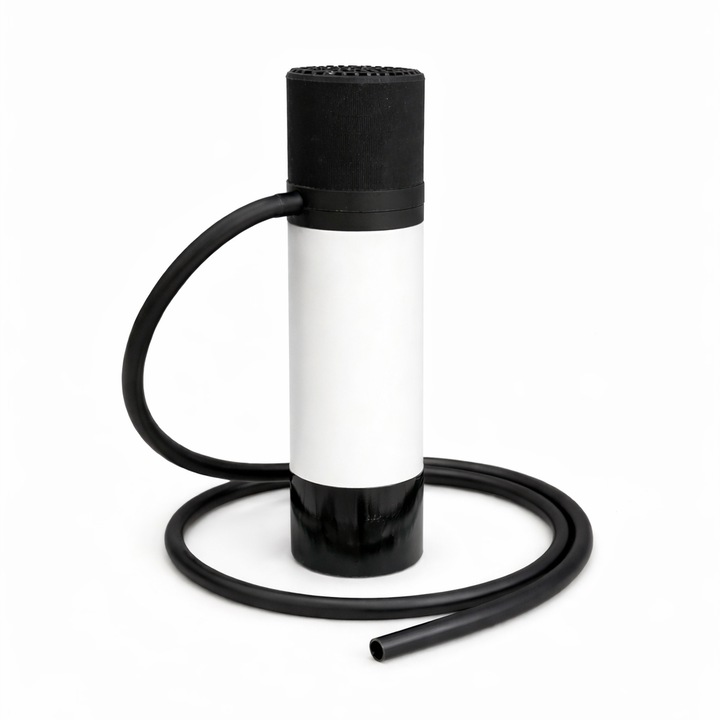 Set narghilea portabila pentru Masina sau Aer Liber, 24 cm, 1 Furtun, Alb