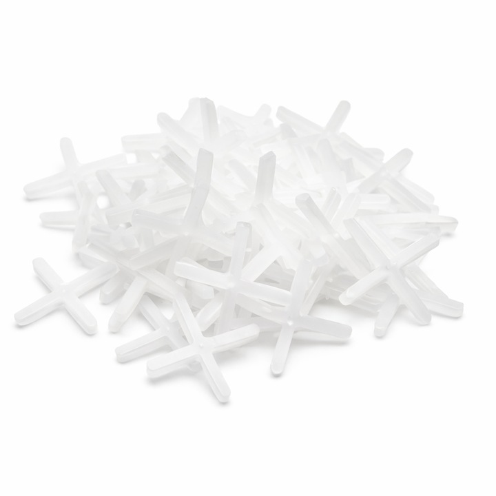 Distantieri PRO tip cruce pentru gresie si faianta, rost 2 mm, set 100 bucati