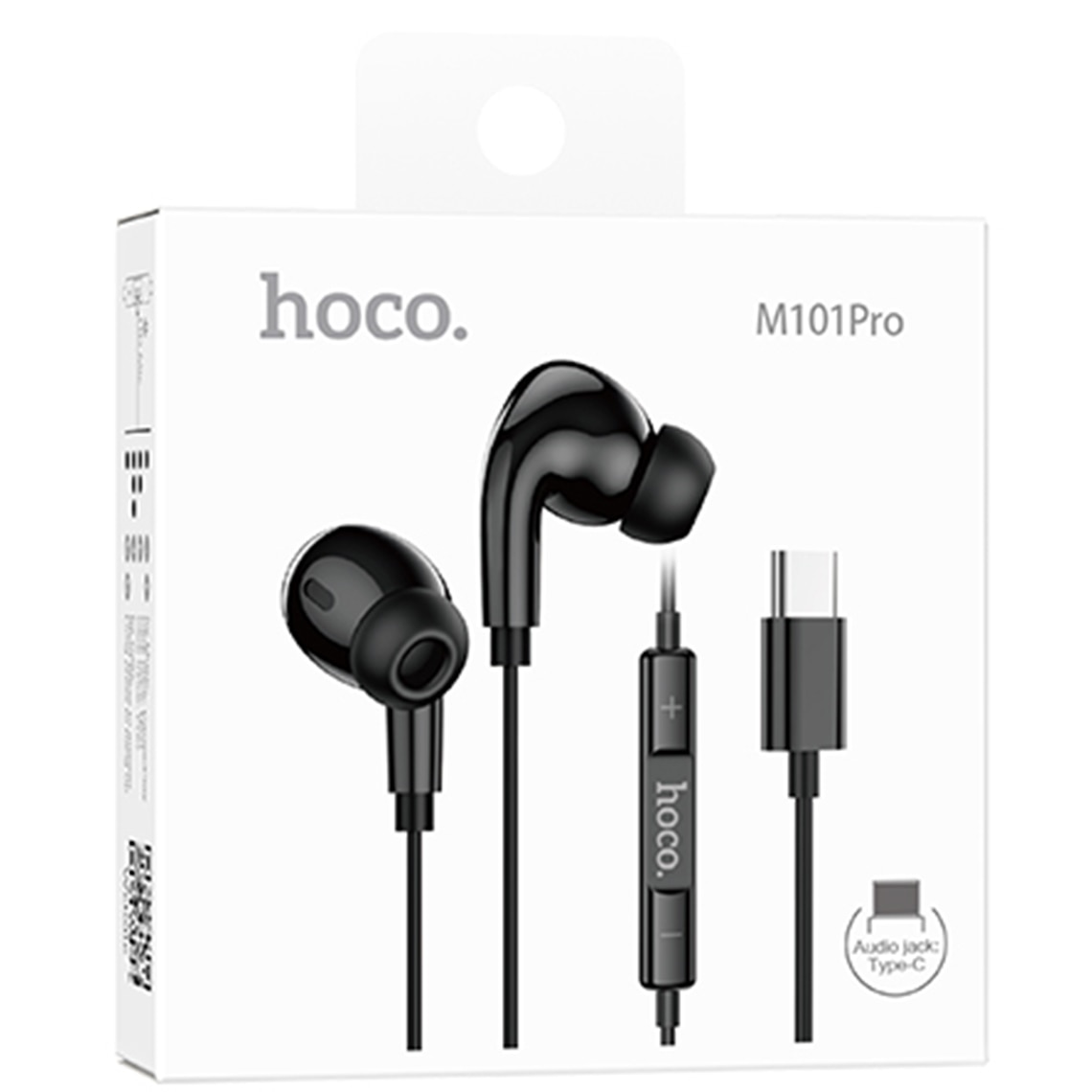 Casti In-Ear cu fir USB-C, compatibile Huawei, Xiaomi, OnePlus, Samsung si iPhone/iPad USB-C, microfon si control pe fir, sunet stereo, 1.2m, Negre (M101 Pro)