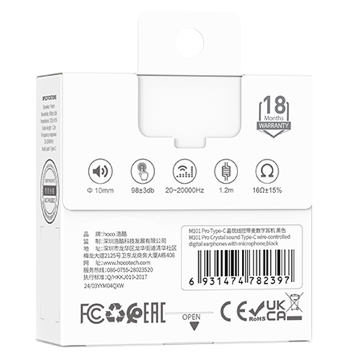 Casti In-Ear cu fir USB-C, compatibile Huawei, Xiaomi, OnePlus, Samsung si iPhone/iPad USB-C, microfon si control pe fir, sunet stereo, 1.2m, Negre (M101 Pro)
