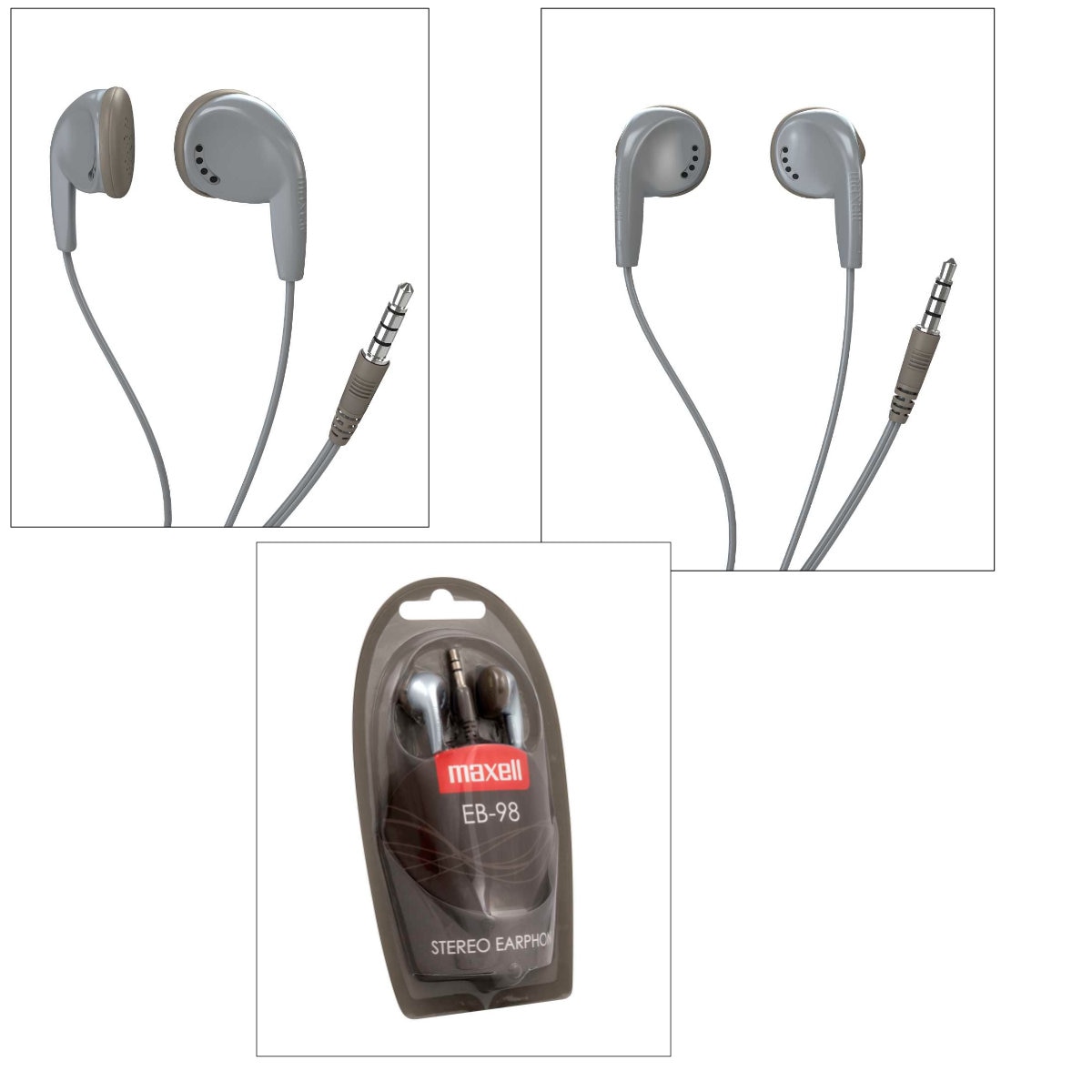 Casti audio semi-in-ear, Maxell Sound To The Max EB-98, cu jack 3.5mm, pentru utilizare zilnica, design discret si versatil, gri