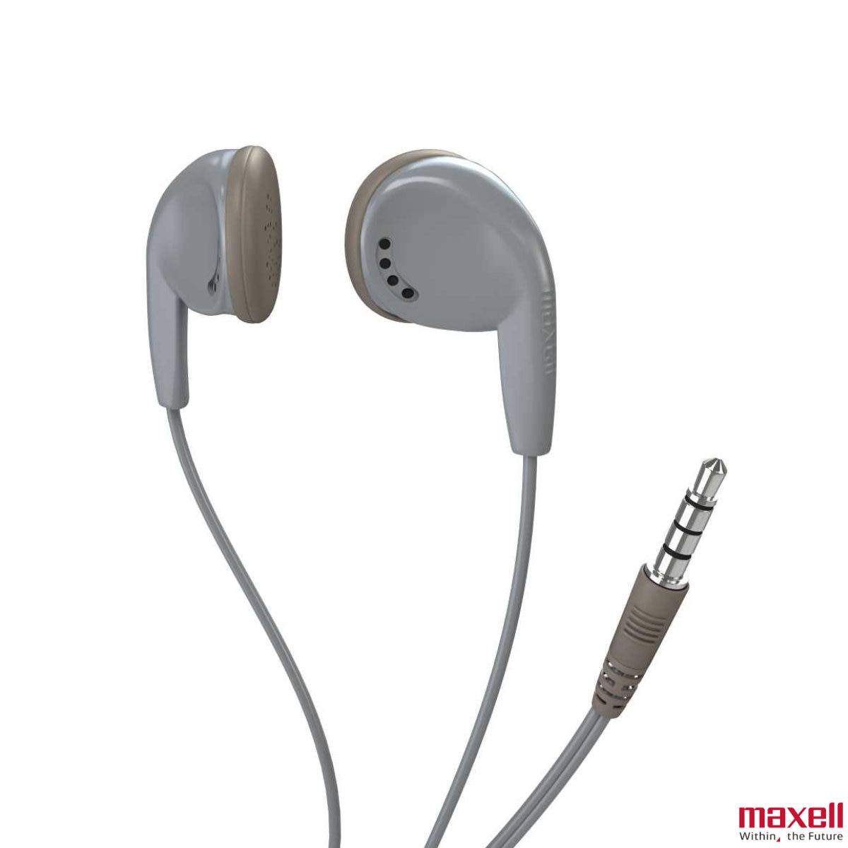 Casti audio semi-in-ear, Maxell Sound To The Max EB-98, cu jack 3.5mm, pentru utilizare zilnica, design discret si versatil, gri