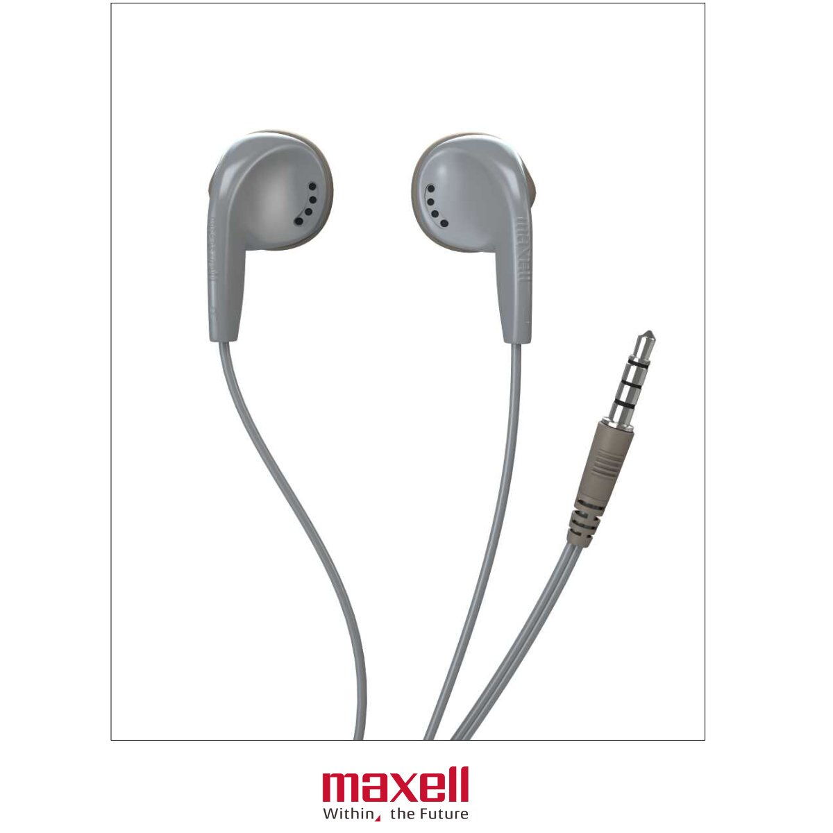Casti audio semi-in-ear, Maxell Sound To The Max EB-98, cu jack 3.5mm, pentru utilizare zilnica, design discret si versatil, gri