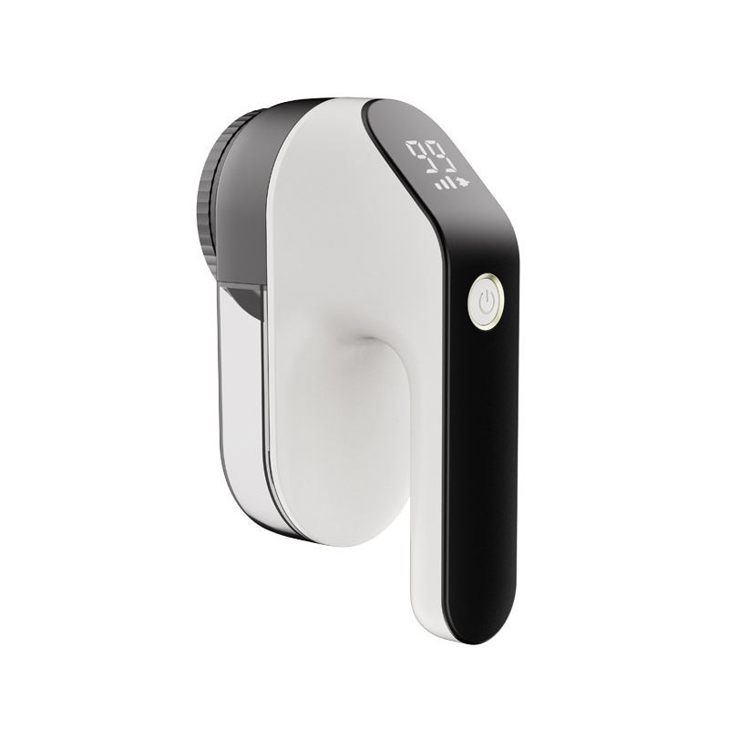 Aparat de curățat scame electric, reincarcabil, alb-negru, cu capac transparent