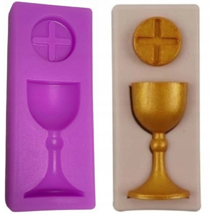 Forma prajituri Julita set, silicon, kielich si hostie, 8x3cm, 4,5cm, 2cm
